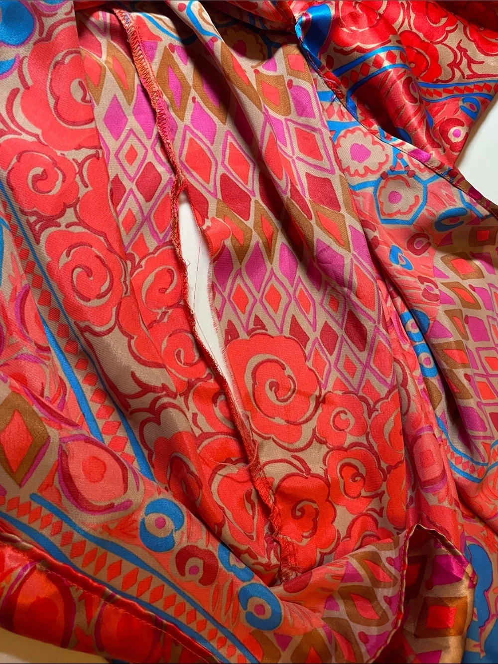 Vintage David Brown for Saks Fifth Avenue Caftan *needs repair - Picture 5 of 10